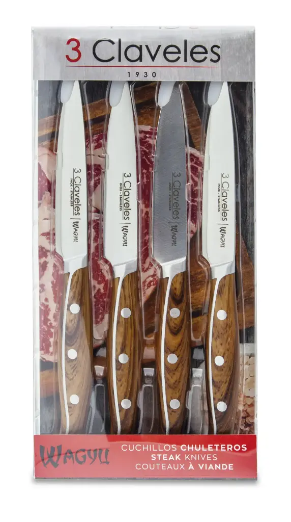 Set 4 Cuchillos Chuleteros Wagyu 11,5 Cm 
