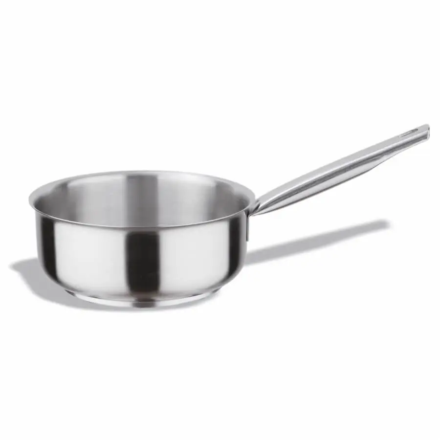 Cazo Recto Bajo Inox. 18 Cm.