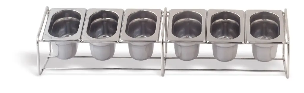 Soporte Cubetas Gn. Inox. 6 1/9 O 4 1/6