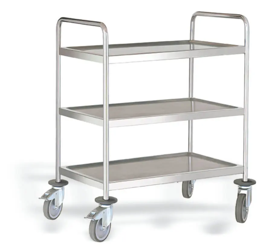 Carro Servicio Inox. 4 Estantes 800X500 Mm.