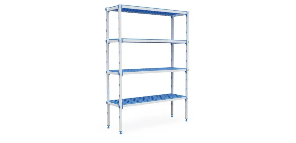 Estanteria Aluminio / Polietileno 4 Niveles 1480X555X1750 Mm.