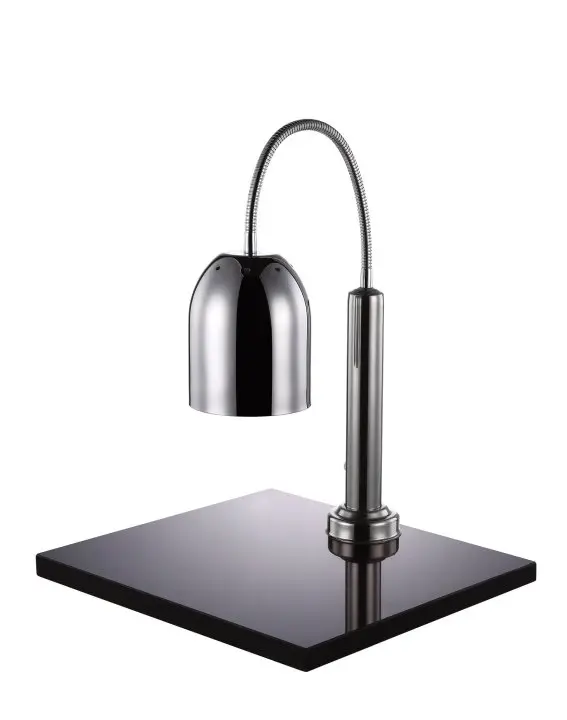 Lampara Trinche Inox. Base Marmol Negra 250 W.