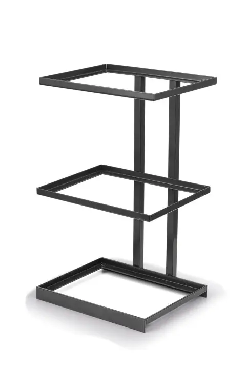 Soporte Metalico Caja Madera Buffet 3 Niveles 30X24 Cm.