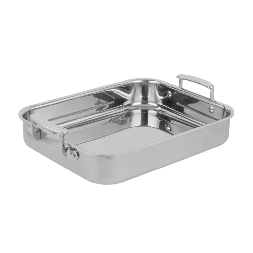 Rustidera Miramar Inox. Con Asas 29X23.6 Cm.
