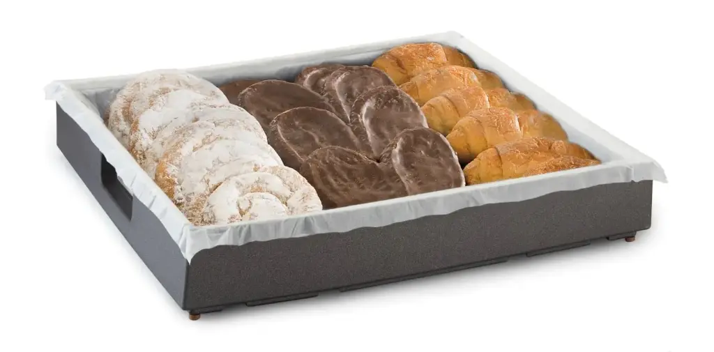 Bandeja Cubic Presentacion Apilable Madera Wengue 40X40X6.5 Cm. 