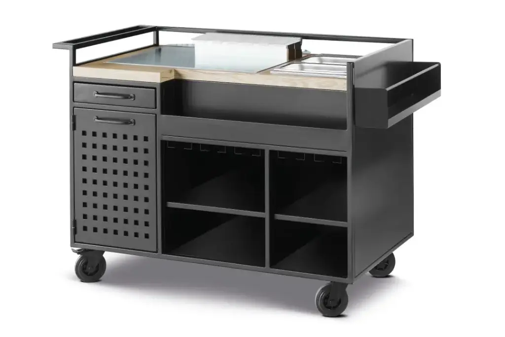 Carro Cocteleria Pujadas Inox. 132.5X53X98.5 Cm.