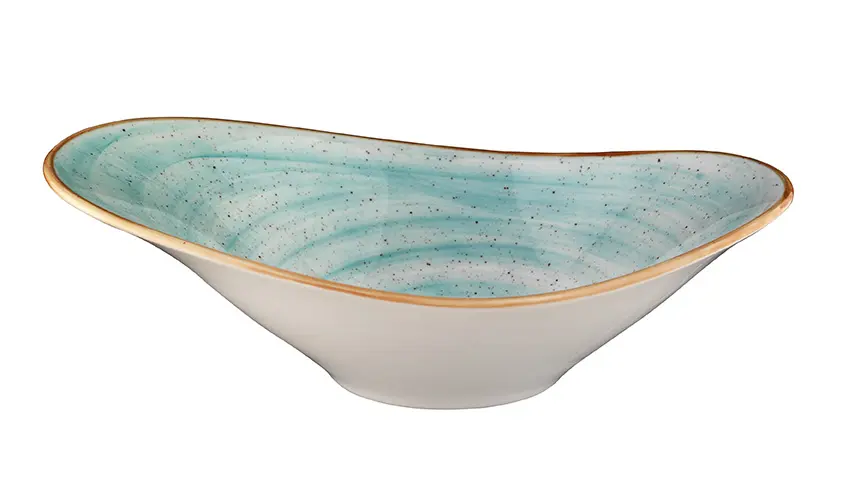 Ensaladera Oval Aqua  27X18 Cm.