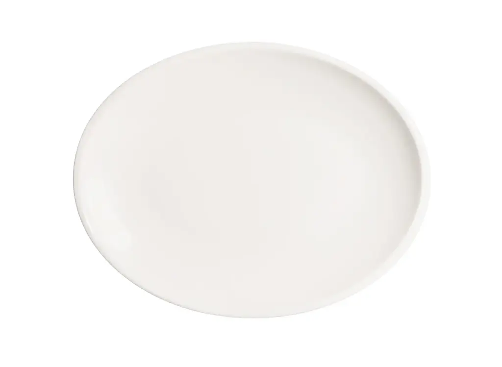 Fuente Oval Gourmet Blanco 25X19X2 Cm.