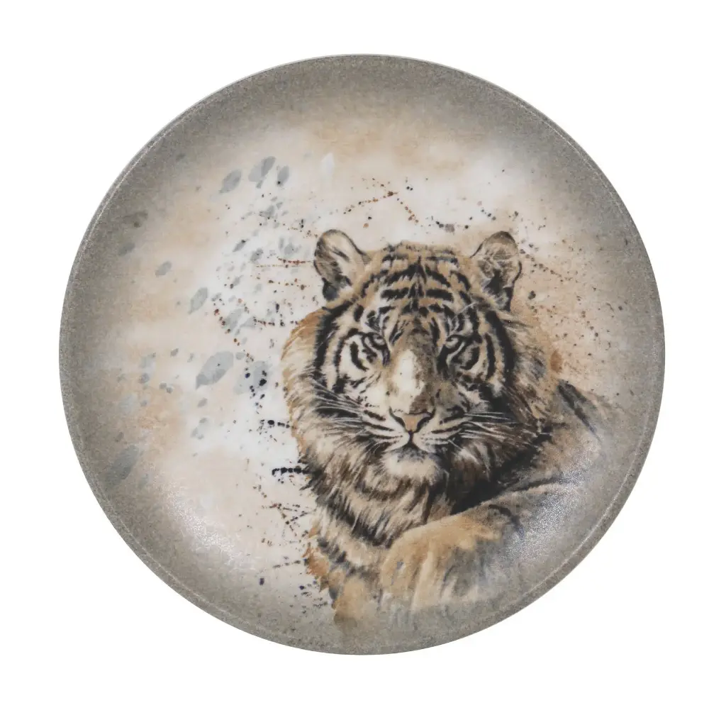 Plato Postre Savanna Tigre 21X2,2 Cm.