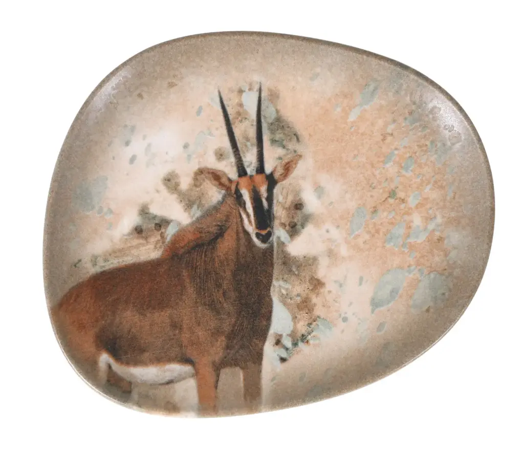 ZZ26 Plato Postre Tango Savanna Antilope 24X19,5 Cm.
