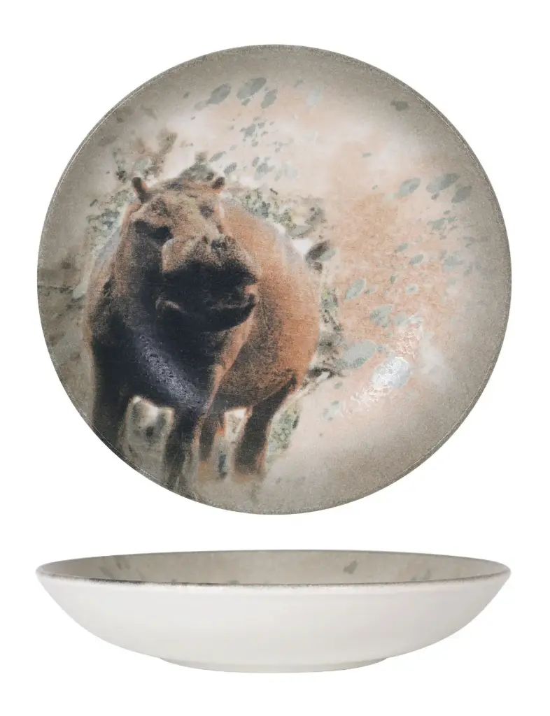 ZZ26 Plato Hondo Savanna Hipopotamo 23X4 Cm.            
