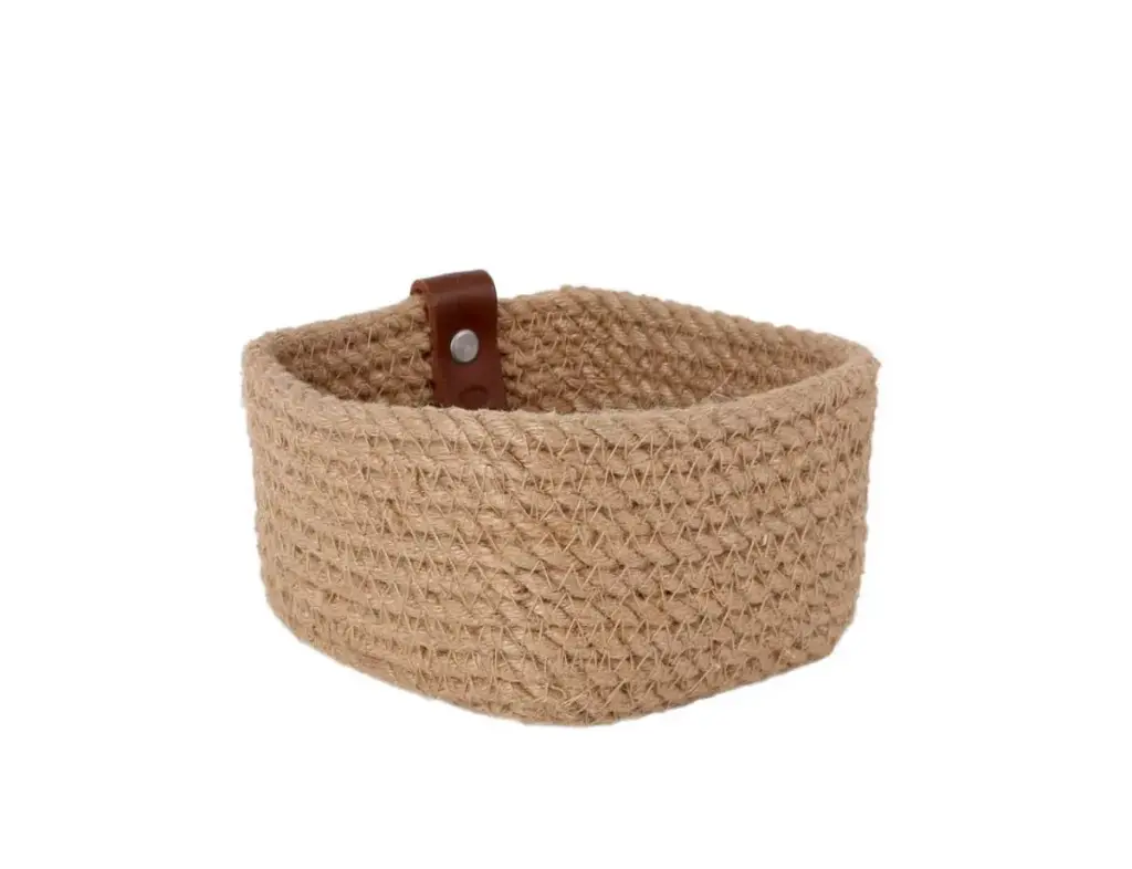 CESTA YUTE CUADRADA 12X12X7CM VIEJO VALLE                                                           