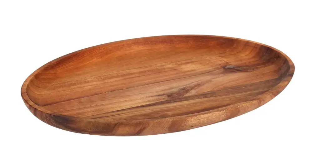 Tabla Madera Acacia Oval 29,8X19,7X2,5 Cm.                     