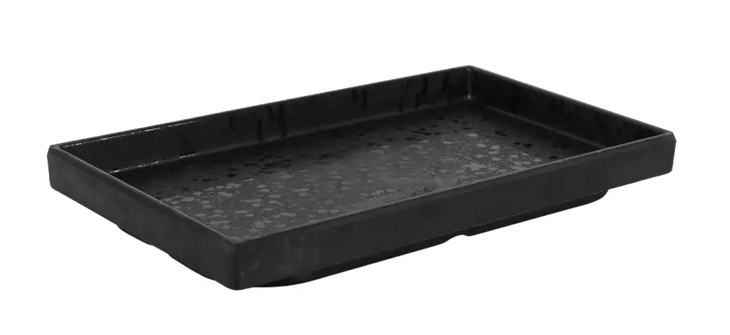 Fuente Melamina Adra Negra 25X15X2,3 Cm.