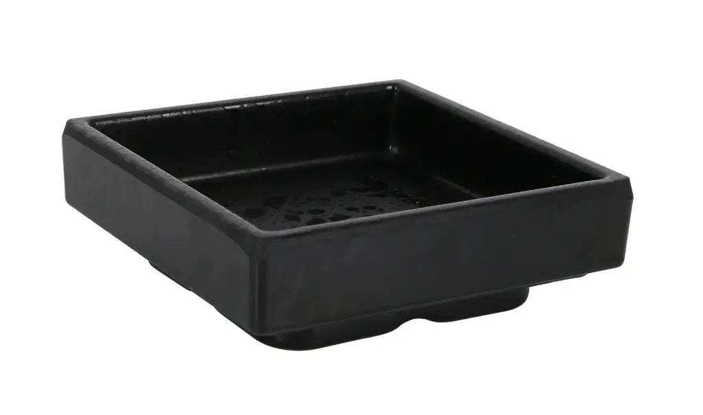 Fuente Melamina Adra Negra 9X9X2,3 Cm.