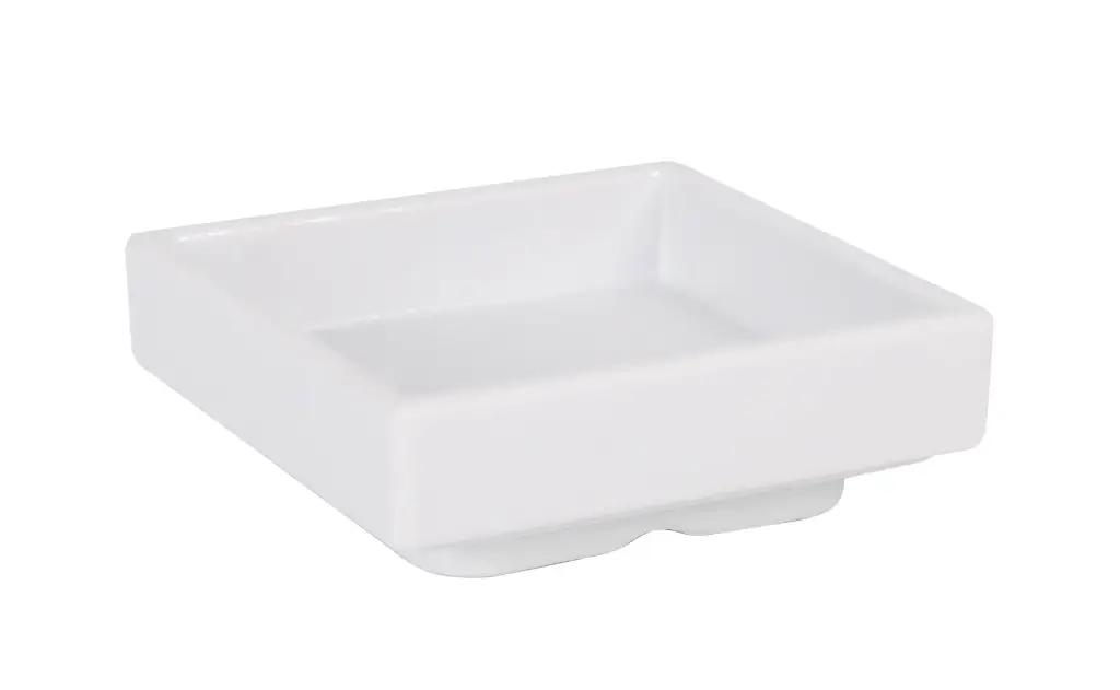 Fuente Melamina Adra Blanca 9X9X2,3 Cm.