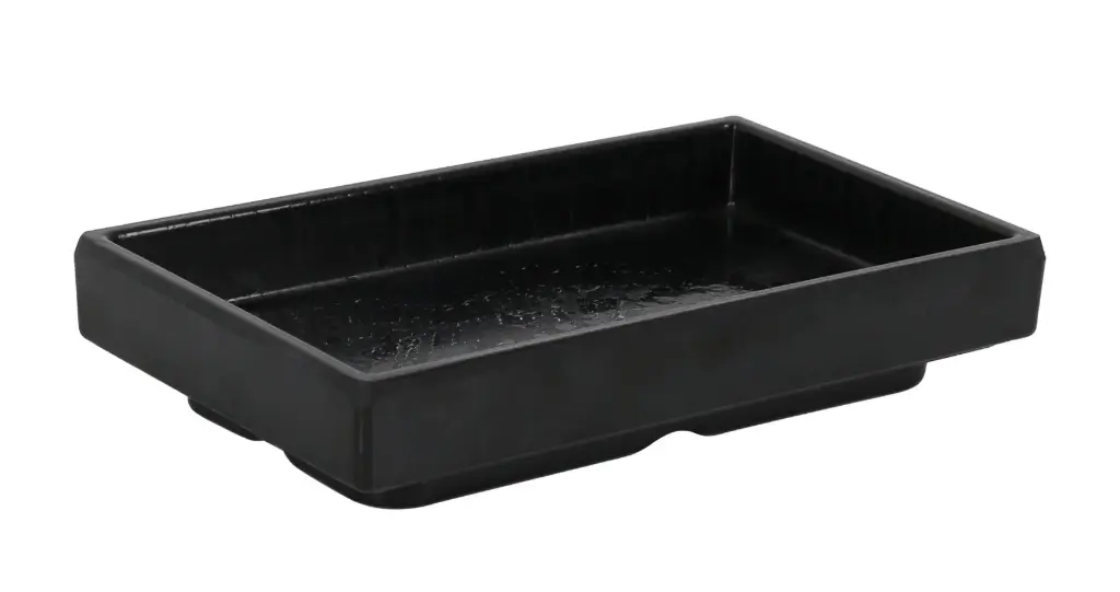 Fuente Melamina Adra Negra 15X9X2,3 Cm.