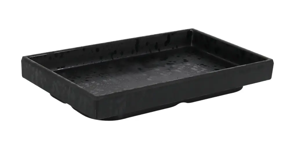 Fuente Melamina Adra Negra 20X12X2,3 Cm.