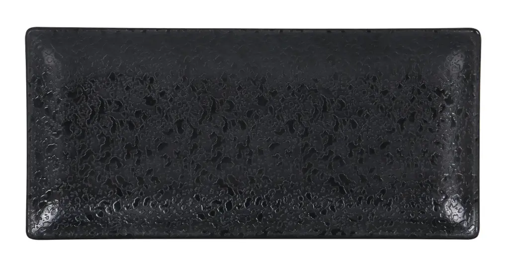 Fuente Rectangular Korio Arizona Melamina Negra 23X11 Cm.
