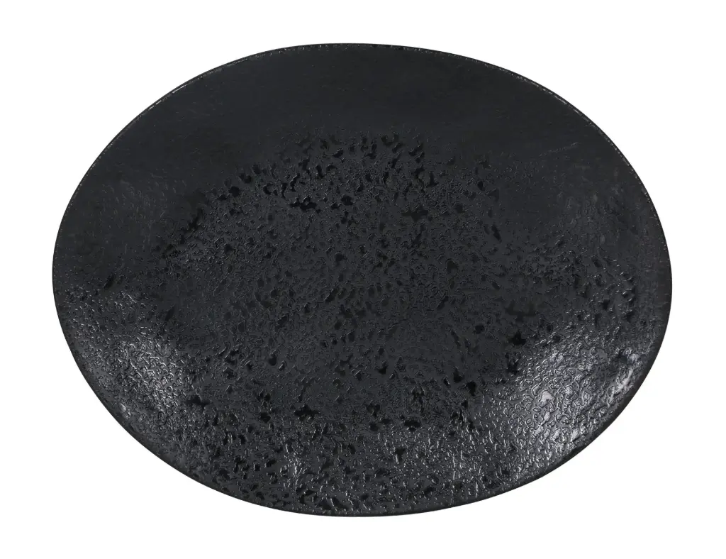 Fuente Oval Strega Arizona Melamina Negra 31X24 Cm.