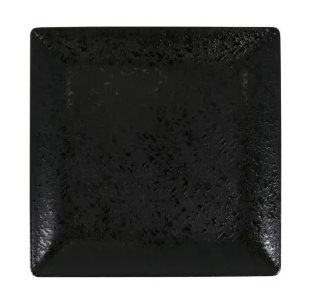 Plato Llano Ming Iii Melamina Arizona Negro 24X24 Cm.
