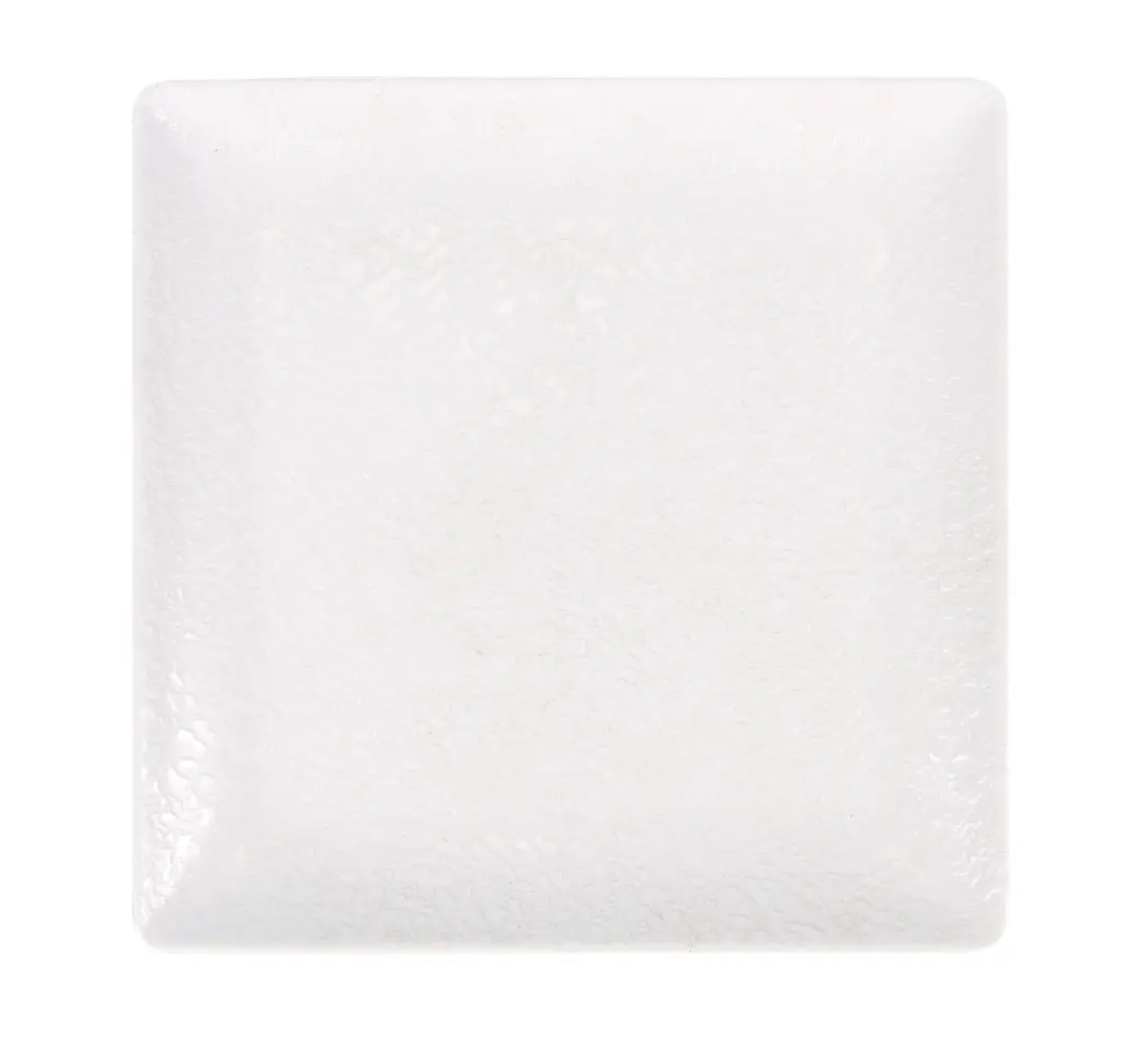 Plato Postre Ming Iii Melamina Arizona Blanco 21X21 Cm.