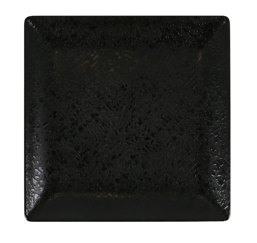 Plato Postre Ming Iii Melamina Arizona Negro 21X21 Cm.