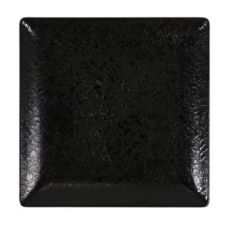 Plato Postre Ming Iii Melmina Arizona Negro 18X18 Cm.