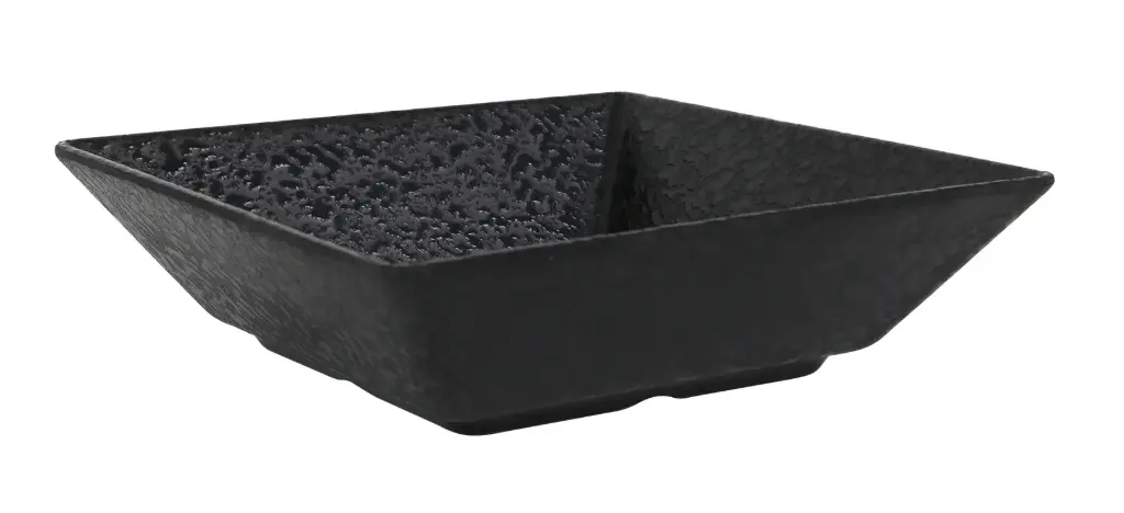 Plato Hondo Ming Iii Melamina Arizona Negro 17,5X17,5X5 Cm.