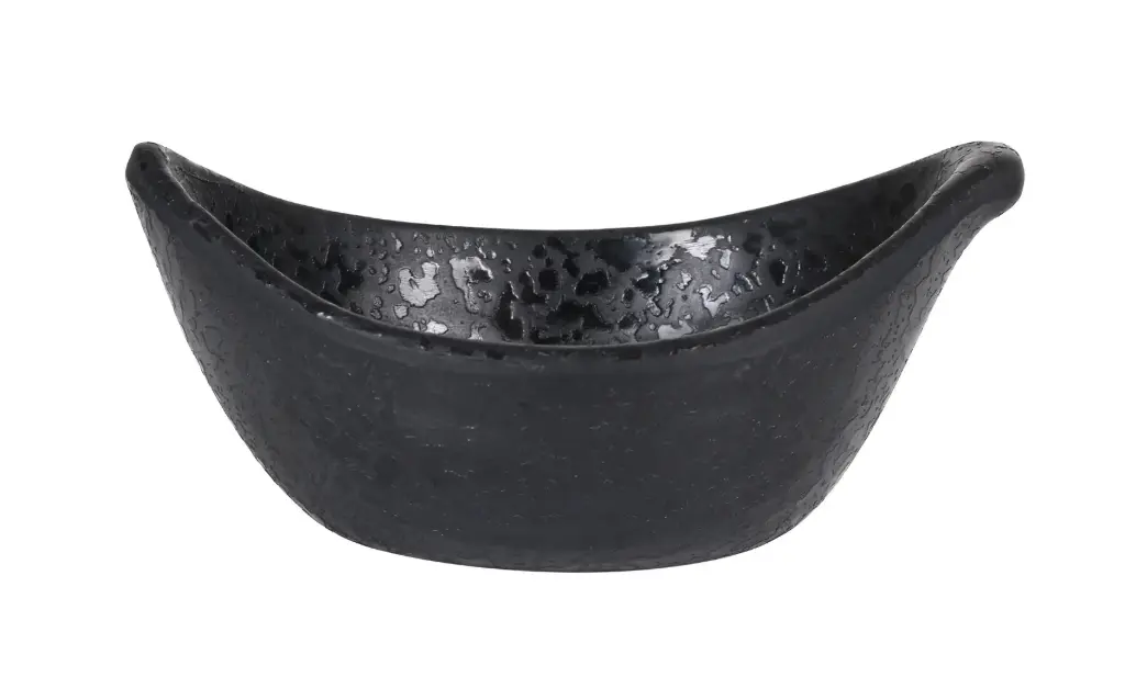 Bol Oval Vinci Arizona Melamina Negro 11X7 Cm.