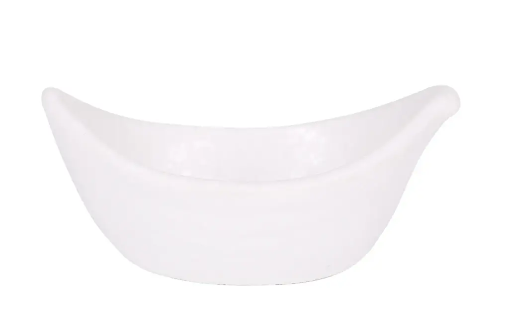 Bol Oval Vinci Arizona Melamina Blanco 11X7 Cm.