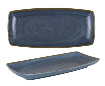 Fuente Rectangular Melamina Axarquia Azul 24X11X2,5 Cm.