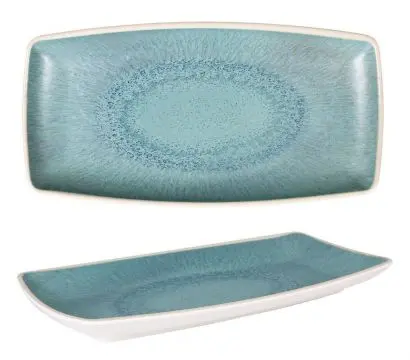 Fuente Rectangular Melamina Axarquia Celeste 22X17X3 Cm.