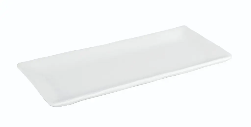 Fuente Rectangular Troya Blanca Melamina 30X13X2 Cm.