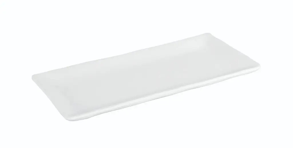 Fuente Rectangular Troya Blanca Melamina 26X11,5X2 Cm.