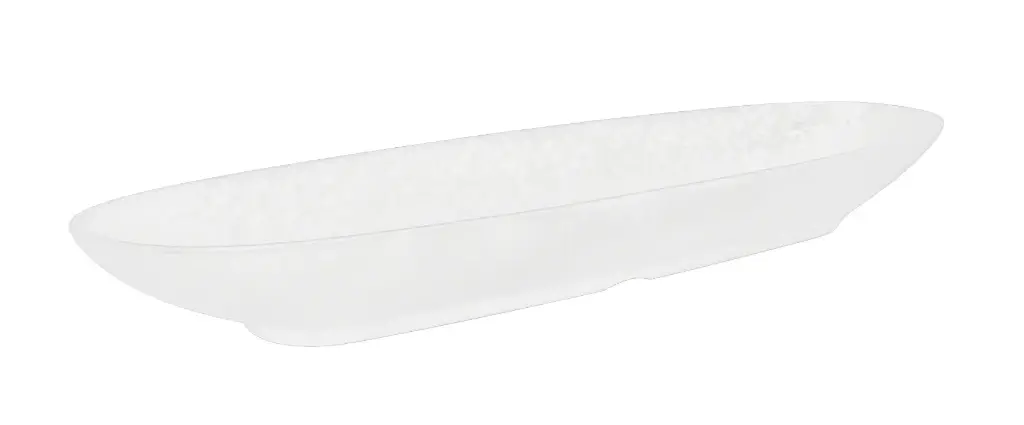 Fuente Croquette Melamina Blanca 33X9X4 Cm. 