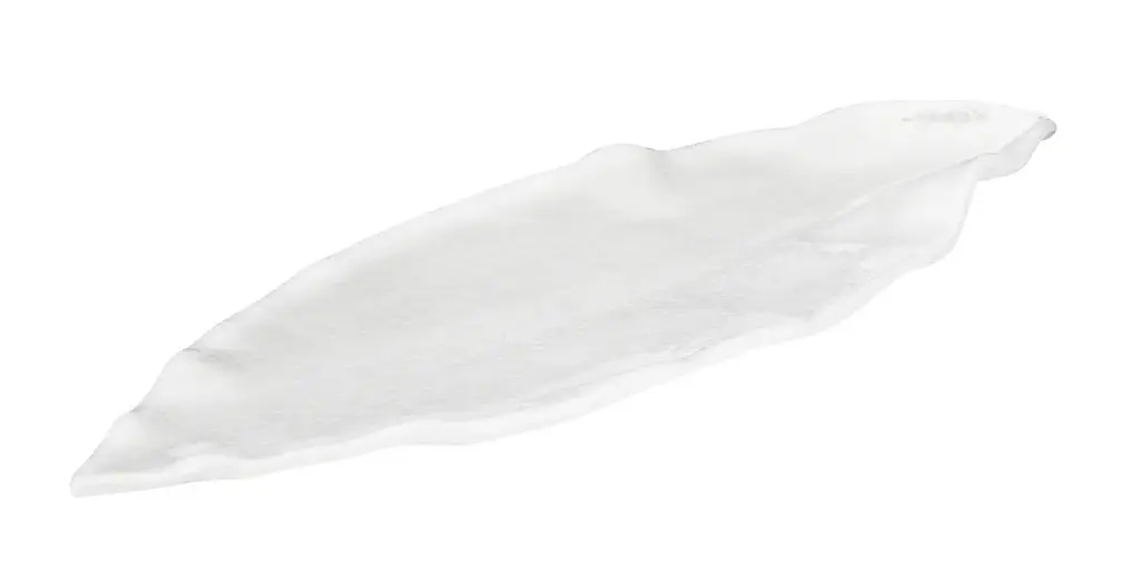 Fuente Leaf Melamina Blanca 24.5X7X2 Cm.