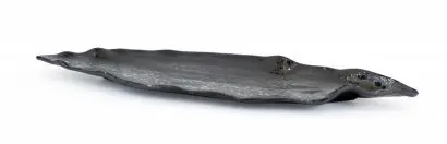 Fuente Leaf Melamina Negra 24.5X7X2 Cm.