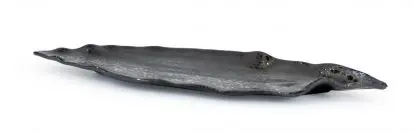 Fuente Leaf Melamina Negra 35X10X2.5 Cm.