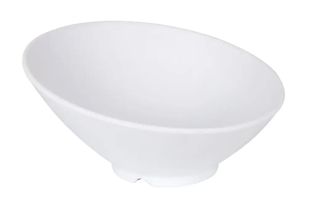 Ensaladera Trattoria Melamina Blanca Mate 26,6X7,1X13,7 Cm.