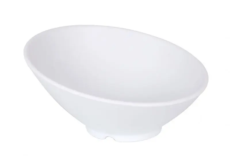 Ensaladera Trattoria Melamina Blanca Mate 21X5,4X10,5 Cm.