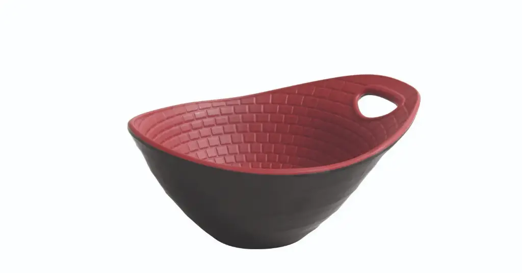 Bol Perpignan Negro/Rojo Melamina 12X10X6 Cm.