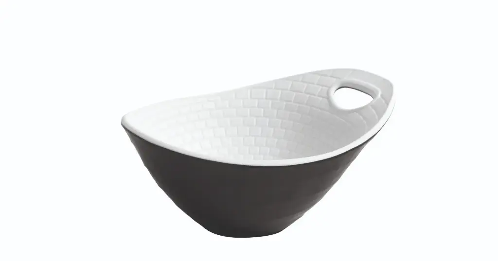 Bol Perpignan Negro/Blanco Melamina 12X10X6 Cm.