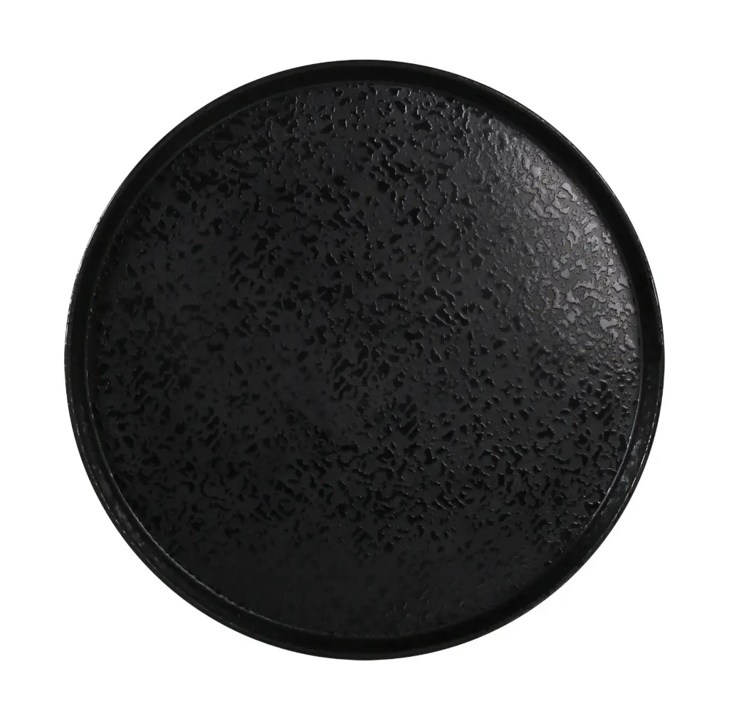 Plato Llano Melamina Caracalla Ii Negro 28 Cm.