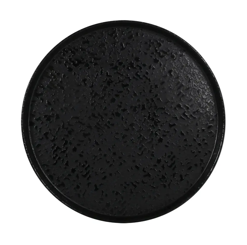 Plato Postre Melamina Caracalla Ii Negro 21,5 Cm.