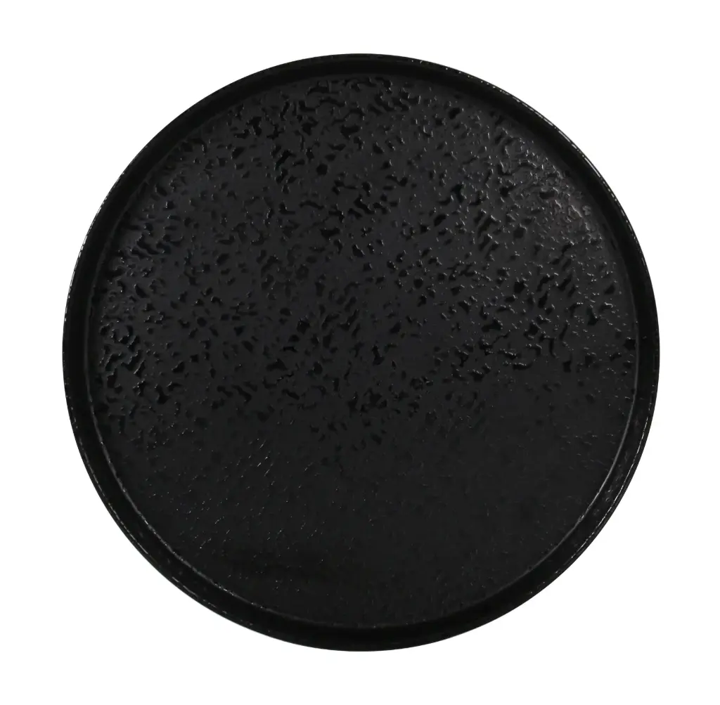 Plato Llano Melamina Caracalla Ii Negro 25 Cm.