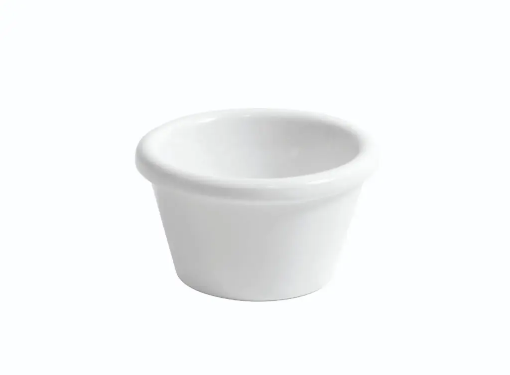 Ramequin Liso Blanco Melamina 6,2X3,6 Cm.