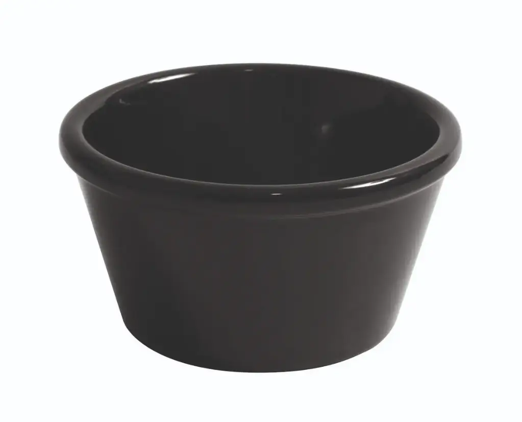 Ramequin Liso Negro Melamina 8,3X4,4 Cm.
