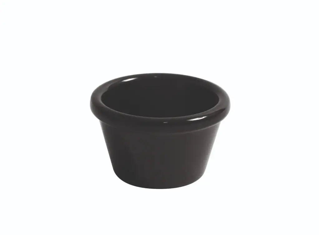 Ramequin Liso Negro Melamina 6,2X3,6 Cm.
