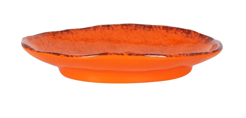 Fuente Oval Guayaba Naranja Melamina 20X14X3 Cm.